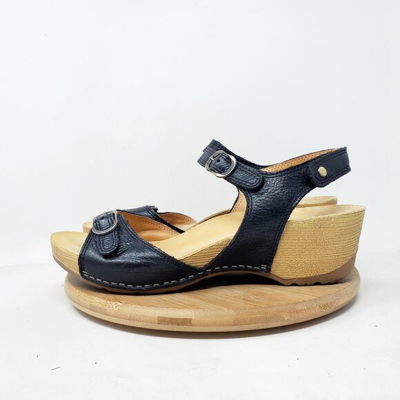 Dansko Tricia Sandals Womens 39 Wedge Comfort Ankle Strap Shoes - Picture 7 of 13